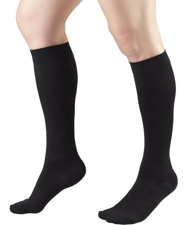 Truform Surgical Stockings 18 mmHg Compression - Knee High Closed Toe Black - Unisex Medium (1 Pair) | International Shipping - Buy Online on GoSupps.com