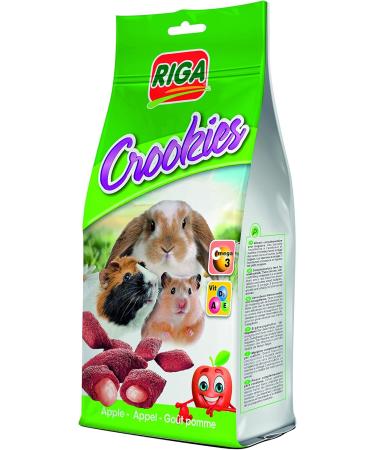 Riga - Apple Crookies - Crispy Cookies for Dwarf Rabbits Guinea Pigs and Small Rodents - Rich in Vitamins and Omega 3-50g - Buy Online on GoSupps.com