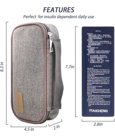 Insulin Cooler Travel Bag with Ice Packs - Portable Diabetic Medications Organizer for Daily & Travel Use - Buy Online on GoSupps.com