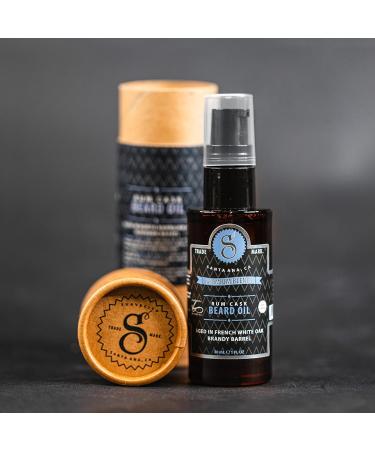 Suavecito Premium Blends Beard Oil - Rum Cask Scented Leave-In Conditioner for Beard Softening, Hydration, Growth, and Dandruff Removal - 1 Fl Oz - Buy Online on GoSupps.com