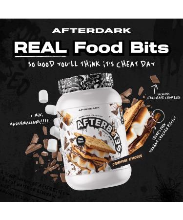 AFTERDARK AfterBites Whey Protein Powder - 25g Protein 4.5g BCAAs No Fillers Campfire Smores Flavor USA Made 26 Servings - Easy Dissolving Protein for Lean Muscle - Buy Online on GoSupps.com