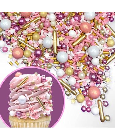 Rose Gold, Pink, and Gold Sprinkle Mix for Cakes & Cupcakes by Manvscakes - Buy Online on GoSupps.com