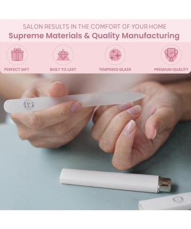 Malva Belle Crystal Glass Nail File - Long Lasting Double Sided Filing Tool for Natural Nails - Light Pink 3mm - Buy Online on GoSupps.com