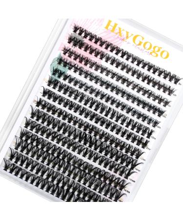 HxyGogo Lash Clusters DIY Eyelash Extenisons Natural Look Wispy Clusters Lashes 8-16MM D Curl Individual Lashes 280 pcs DIY at Home Wispy Fluffy Lash Extensions Reusable Individuals(30D) Cluster-30D