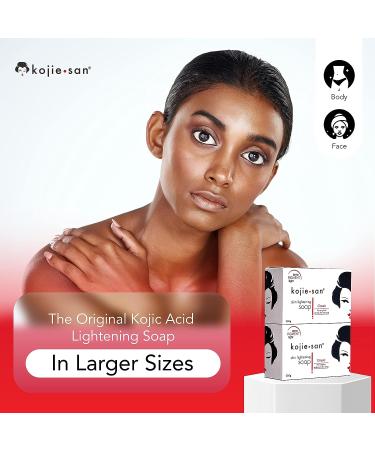 Kojie San Skin Brightening Soap - Original Kojic Acid Soap for Dark Spots, Hyperpigmentation, Scars - 2 Big Bars (135g) with Coconut & Tea Tree Oil - Buy Online on GoSupps.com