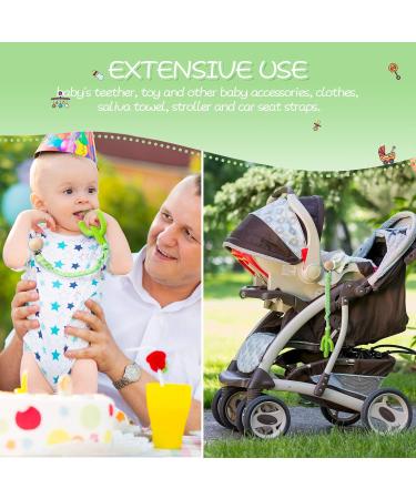 20 Pieces Natural Beech Wood Pacifier Clips - DIY Baby Teething Toys & Secure Holders for Pacifiers - International Shipping Available - Buy Online on GoSupps.com