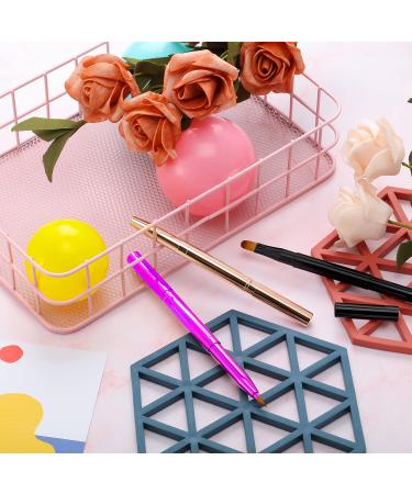 3-Piece Retractable Dual End Lip Brush & Concealer Brush Set - Gold, Purple, Bright Pink - Buy Online on GoSupps.com