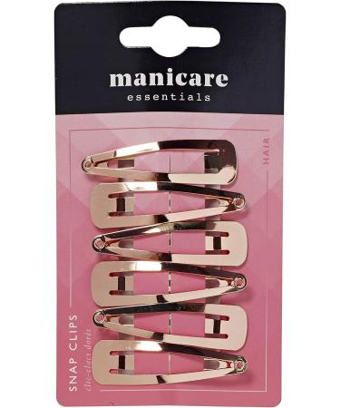 Manicare 6 Gold Snap Clips - Metallic Hair Grips for Sectioning and Styling - 6 Count Pack - Buy Online on GoSupps.com