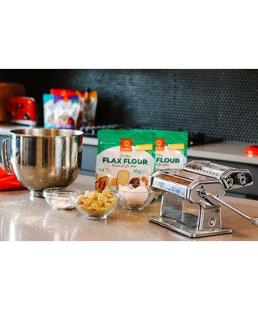 CanMar Golden Flax Flour Fiber-Rich from Flax Seeds (500g) with Protein Omega 3-6 Calcium - Gluten-Free Nut-Free Non-GMO - Breakfast Essentials for Pancakes Breads Cookies & More - Buy Online on GoSupps.com