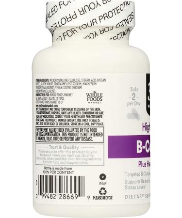 365 Whole Foods Market Vitamin B Complex | High Potency Herbal Support | 60 Tablets - Buy Online on GoSupps.com