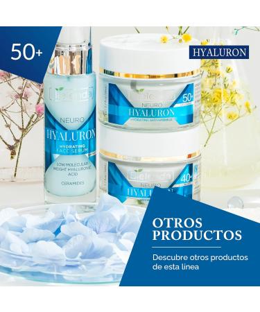 Bielenda Neuro Hyaluron 50+ Hydrating Anti-Wrinkle Cream with Hyaluronic Acid and Vitamins C & E Anti-Ageing Facial Care Day/Night 50 ml - Buy Online on GoSupps.com