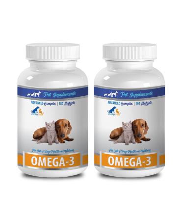PET SUPPLEMENTS cat Joint Relief - Omega 3 - for Dogs and Cats - Health and Wellness - cat Sardines - 2 Bottle (360 Softgels)