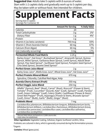 Garden of Life Perfect Food Super Green Formula - 150 Vegetarian Caplets for Ultimate Nutrition - Buy Online on GoSupps.com