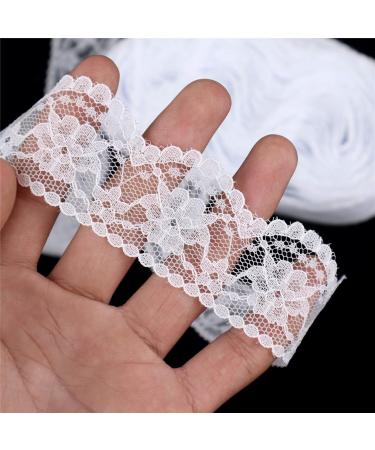 1.4 Inch White Style 3 Lace Ribbon Trim Roll - 22 Yards for Crafts, Bridal Decor, Wedding Bouquets & Gifts - Buy Online on GoSupps.com