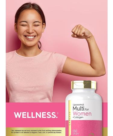 Carlyle Multivitamin for Women | 150 Softgels | Iron, Collagen, Biotin | Non-GMO & Gluten Free - Buy Online on GoSupps.com