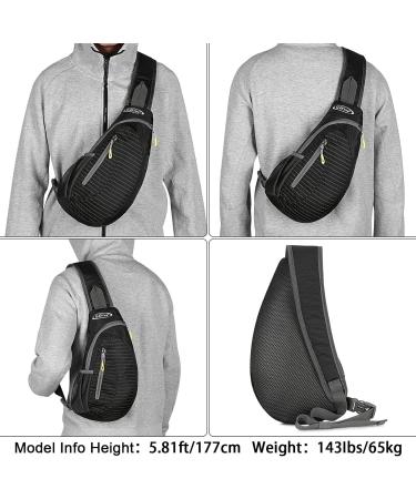 G4Free Men's Small Black Shoulder Sling Backpack - Crossbody Chest Bag - Buy Online on GoSupps.com