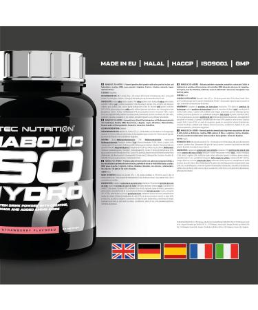Scitec Nutrition Anabolic Iso + Hydro Whey Protein with Creatine HMB Maca and Added Amino Acids 920g Strawberry - Buy Online on GoSupps.com