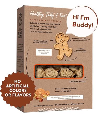 Buddy Biscuits Oven Baked Healthy Dog Treats - Crunchy Peanut Butter, 1lb (Pack of 1) - Buy Online on GoSupps.com