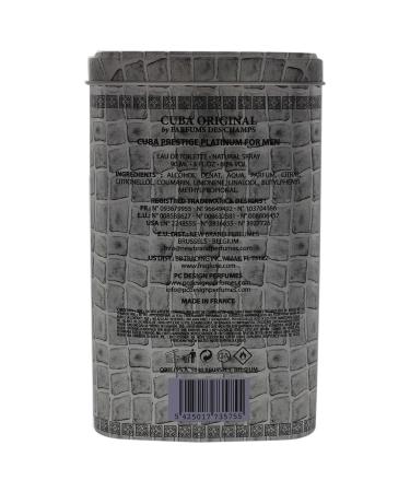 Cuba Original by Parfums Des Champs Prestige Platinum by Cuba 3 oz Eau De Toilette Spray for Men (CUBPRPM0009002) 3 Ounce (Pack of 1) - Buy Online on GoSupps.com