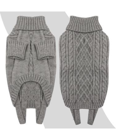 Warm Winter Dog Sweater for Small Dogs | Christmas Fleece Sweater for French Bulldog & Chihuahua - Gray XS - Buy Online on GoSupps.com