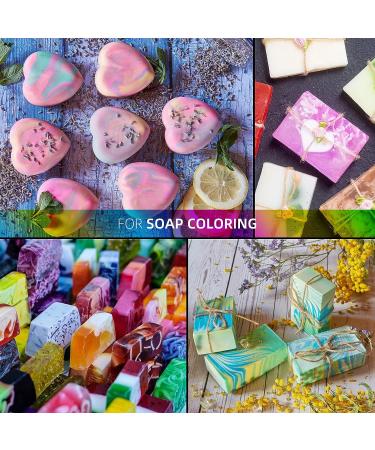 20 Colors Bath Bomb Soap Dye - Food Grade Skin Safe Liquid Colorant for Soap Making - Vibrant Neon Coloring for DIY Bath Bombs, Soap, Bath Salts - Slime and Clay Crafting - Buy Online on GoSupps.com