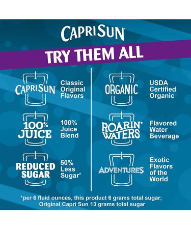 Capri Sun Roarin' Waters Grape Geyser - 40 ct, 4 Boxes, 10 Pouches - Kids Juice Beverage - Buy Online on GoSupps.com