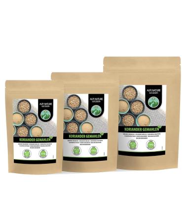 100% Natural Ground Coriander Powder (500g) - Additive-Free Coriander Seed for International Shipping - Buy Online on GoSupps.com