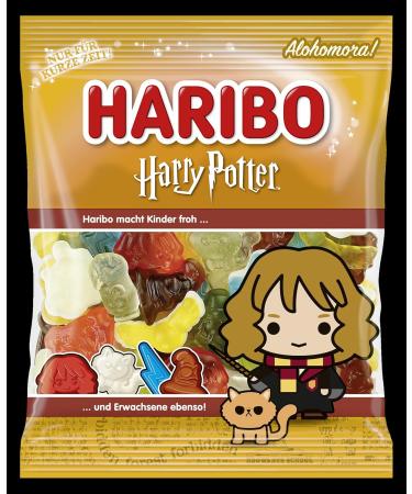 HARIBO Haribo Harry Potter Hermione & Ron Special Edition 160g - Fruit Gum Mix with Golden Shot Sorting Hat Hedwig Owl and More - Limited Edition - Buy Online on GoSupps.com