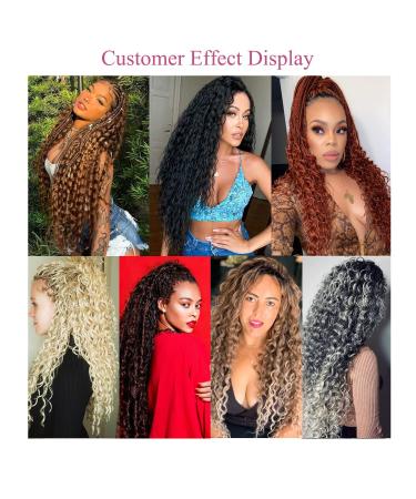30 inch Maysa Soft Ocean Wave Crochet Hair Extensions - 120g/Pack - 6 Pack - 30 Inch Deep Wave Synthetic Hair in 1B Natural Black - Long Soft Curly Extensions for Black Women - Buy Online on GoSupps.com