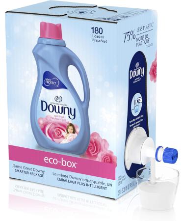 Downy April Fresh Scent Fabric Softener Eco-Box - Dye-Free Ultra Concentrated 180 Loads - International Shipping Available - Buy Online on GoSupps.com