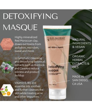 RD Alchemy 100% Natural Detoxifying Masque - Organic Pore Cleansing Clay Mask for Acne & Blackhead Removal - Buy Online on GoSupps.com