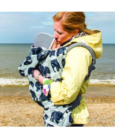 Babywearing All-Weather Waterproof Sling and Baby Carrier Cover Rain cover with Fleece lining. Universal fitting protection from rain and wind in all seasons easy to fit. Fits front & back carriers (Grey Elephant) - Buy Online on GoSupps.com