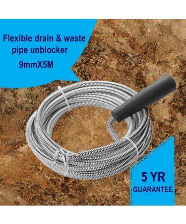 ebuyerfix wokin Drain Unblocked Cleaner Flexible Spring Wire Sink & Drain Cleaner Baths Drains & Dishwashers Unblocked Toilet Pipe Heavy Duty (5 Meter) - Buy Online on GoSupps.com