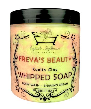 Whipped Soap | Luxurious Kaolin Clay Body Wash | Shower Fluff | Shaving Foam | Shower Cream | Bubble Bath | Handmade Soap | Shower Whip | Seasonal Gifts | Stocking Fillers (FREYA BEAUTY)
