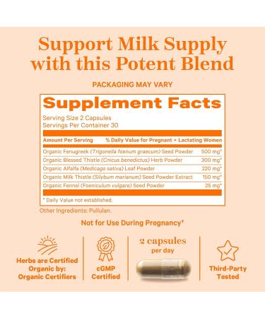 Pink Stork Total Lactation: Breast Feeding Essentials Lactation Supplements for Increased Breast Milk Women-Owned 60 Capsules - Buy Online on GoSupps.com