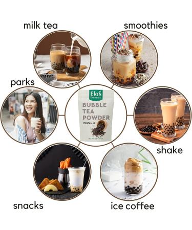 Bubble Tea Powder Kit (200g / 7oz) Original Flavour| Instant Boba Mix Ready in 2 Minutes| Authentic Taiwanese Taste Packed in Canada Non-GMO| Make Smoothies Ice Coffee and More| by Elo s Premium - Buy Online on GoSupps.com