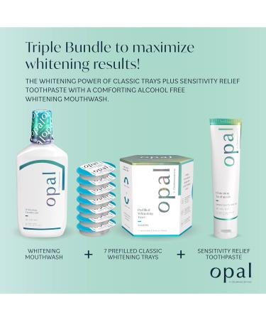 Opalescence Go Opal Teeth Whitening Trays - 7 Treatments Sensitivity Toothpaste & Mouthwash | Hydrogen Peroxide Cool Mint Flavor - Ultra Effective & Convenient - Buy Online on GoSupps.com