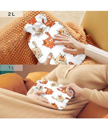 Hot Water Bottles with Cute Cat Covers - 2L Pain Relief & Warmth for Sports Injuries - Buy Online on GoSupps.com