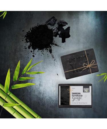 Speaking Tree Bamboo Charcoal Handmade Soap - Natural Deodorizing & Cleansing - Pack of 3 - Buy Online on GoSupps.com