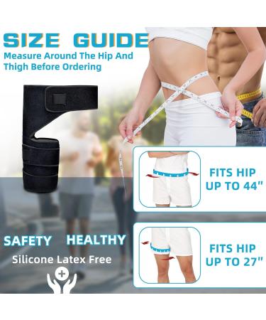 Adjustable Hip & Thigh Brace for Sciatica Pain Relief | Medical Compression Sleeve for Men & Women | Buttock Support Wrap with Pressure Strips - Buy Online on GoSupps.com