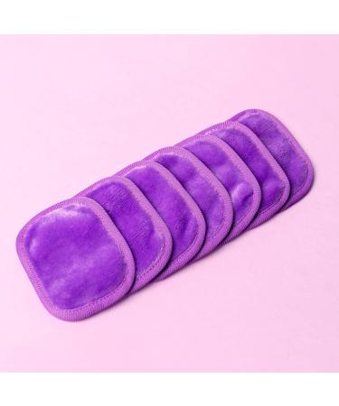 Washable Reusable Make-Up Removal Pads | Lilly Skin Microfiber Towels Box of 7 - Intensive Violet - Buy Online on GoSupps.com