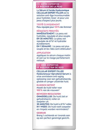 Beiersdorf NIVEA Cellular Hyaluronic Acid Serum Face Facial serum with Pure Hyaluron Wrinkle Filling and Moisturizing Skincare with Hyaluronic Acid 15ml - Buy Online on GoSupps.com