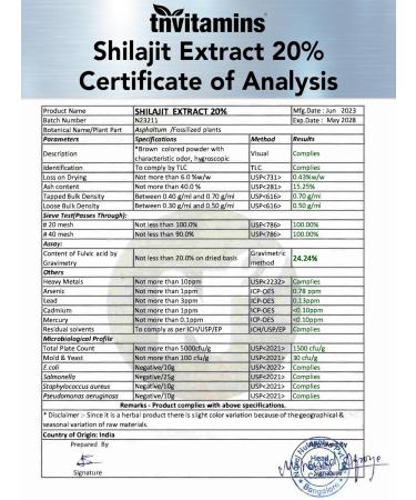tnvitamins Shilajit Capsules 2400 MG - 180 Capsules | 100% Pure Himalayan Shilajit Resin Capsules for Men & Women | Three Month Supply! | Non-GMO Gluten-Free - Buy Online on GoSupps.com
