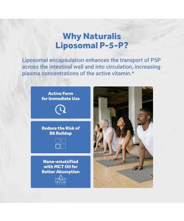 Naturalis Liposomal P-5-P 50mg Activated Vitamin B6 Nano-Emulsified in MCT Oil for Better Absorption | Non-GMO and Soy Free | Support Energy Metabolism and Neurological Function | 90 Softgels 90 Count (Pack of 1) - Buy Online on GoSupps.com