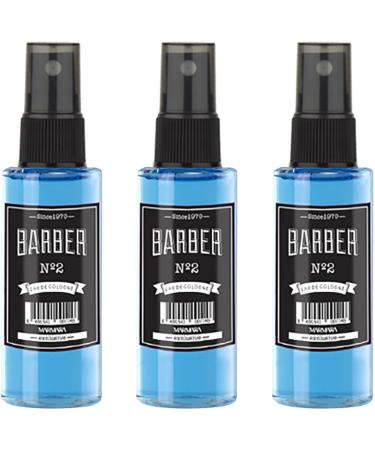 Marmara Barber Cologne - Best Choice of Barbers and Traditional Shaving Fans No:2 Series (50ml x 3 Bottles)