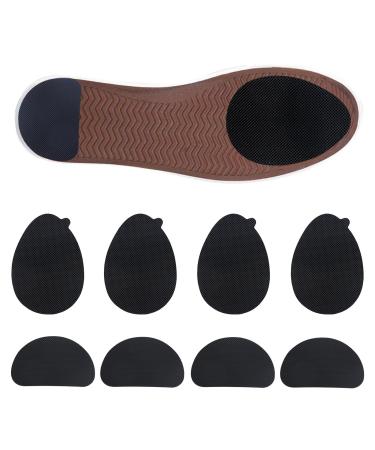 beiyoule 10 Pairs Non-Skid Shoe Pads - Semicircular and Oval Shape Self-Adhesive Grip Sole Protector - Anti-Slip for Bottom of Shoes  (Black)