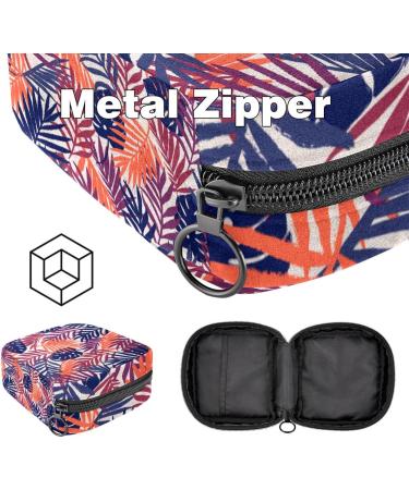 Colorful Storage Bags for Women's Essentials | Portable Menstrual Pad & Bandage Holders | Multicolored Palm Leaves Design - Buy Online on GoSupps.com