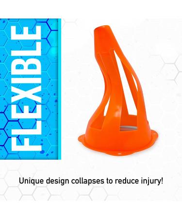 Franklin Sports Mini Soccer Cones - Flexible Orange Cones for Drills and Games - 9 Inches - Buy Online on GoSupps.com