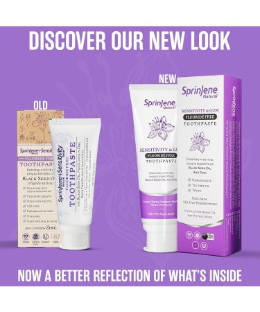 Buy SprinJene Fluoride Free Toothpaste for Sensitive Teeth - All Natural & SLS Free - 2 Pack (5oz Each) - Perfect for Adults - Buy Online on GoSupps.com