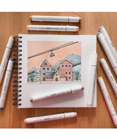 Ohuhu Pastel Markers Brush Tip - 48 Sweet Pastel Colors - Dual Tipped Alcohol Markers for Artists - Honolulu - Buy Online on GoSupps.com